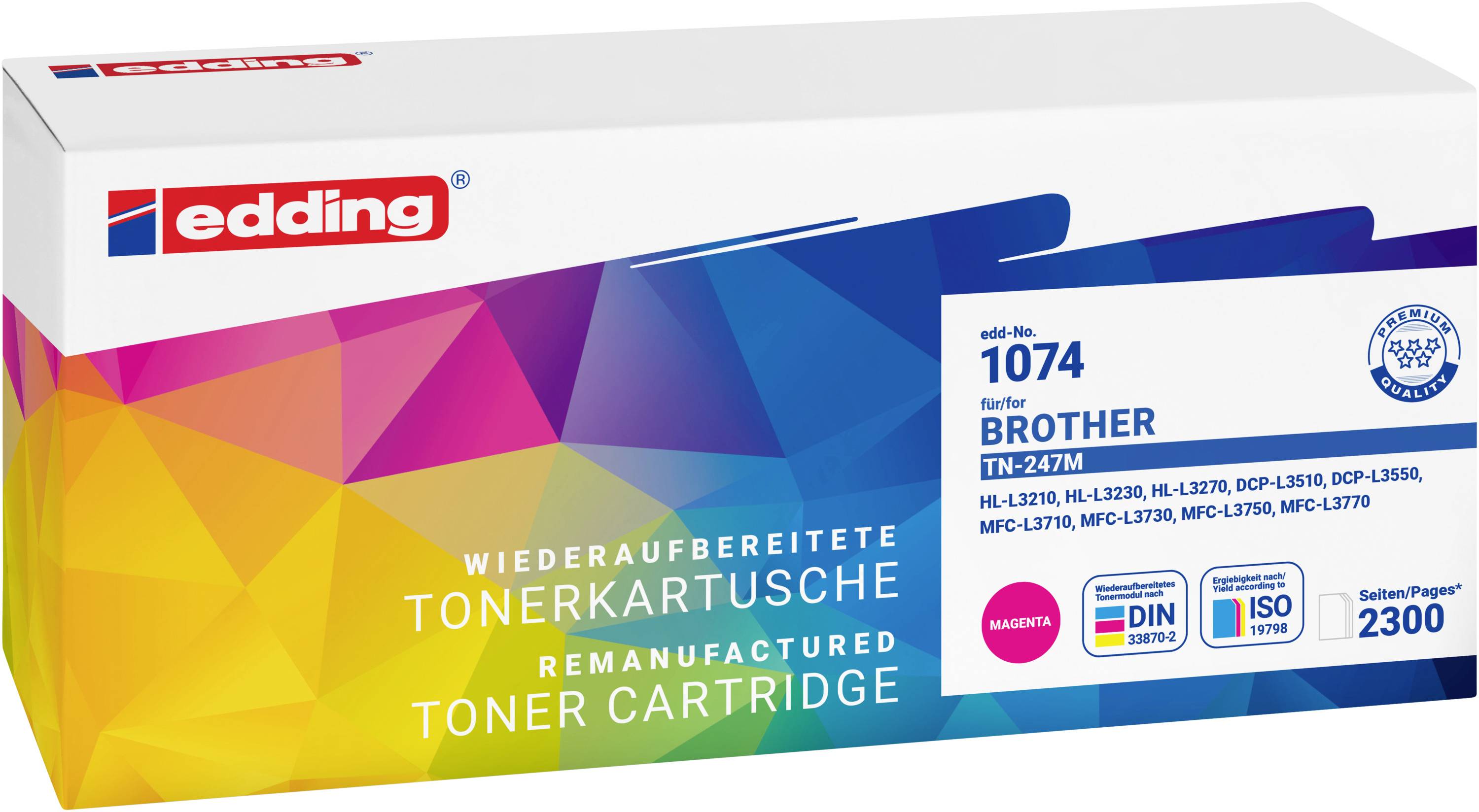 Edding Toner ersetzt Brother TN-247M Kompatibel Magenta 2300 Seiten EDD-1074 18-1074