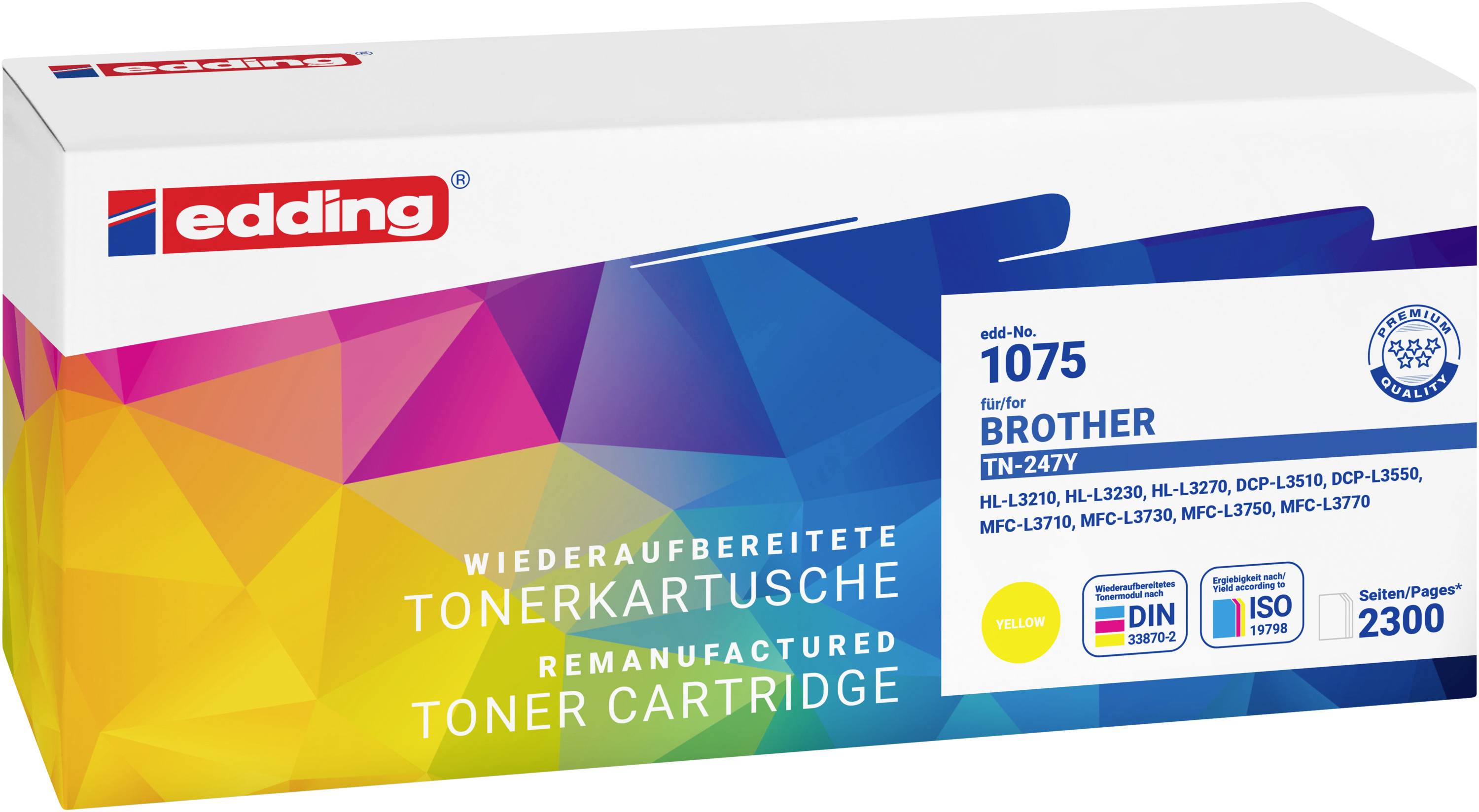 Edding Toner ersetzt Brother TN-247Y Kompatibel Gelb 2300 Seiten EDD-1075 18-1075