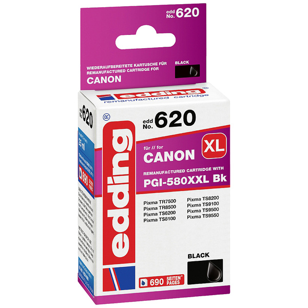 Edding Druckerpatrone ersetzt Canon PGI-580BK XXL Kompatibel Schwarz EDD-620 18-620
