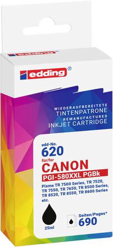 Edding Druckerpatrone ersetzt Canon PGI-580XXLBK Kompatibel Schwarz EDD-620 18-620