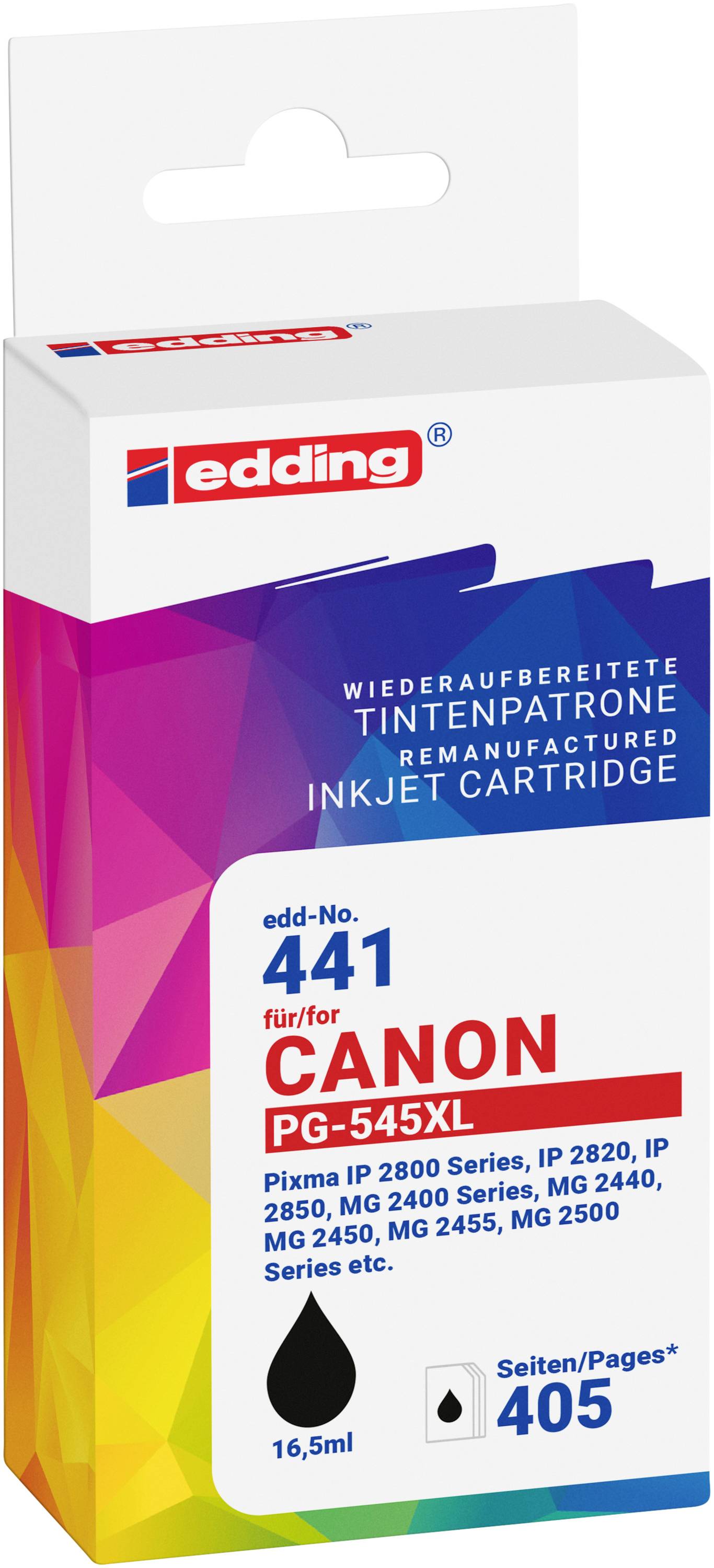 Edding Druckerpatrone ersetzt Canon PG-545XL Kompatibel Schwarz EDD-441 18-441
