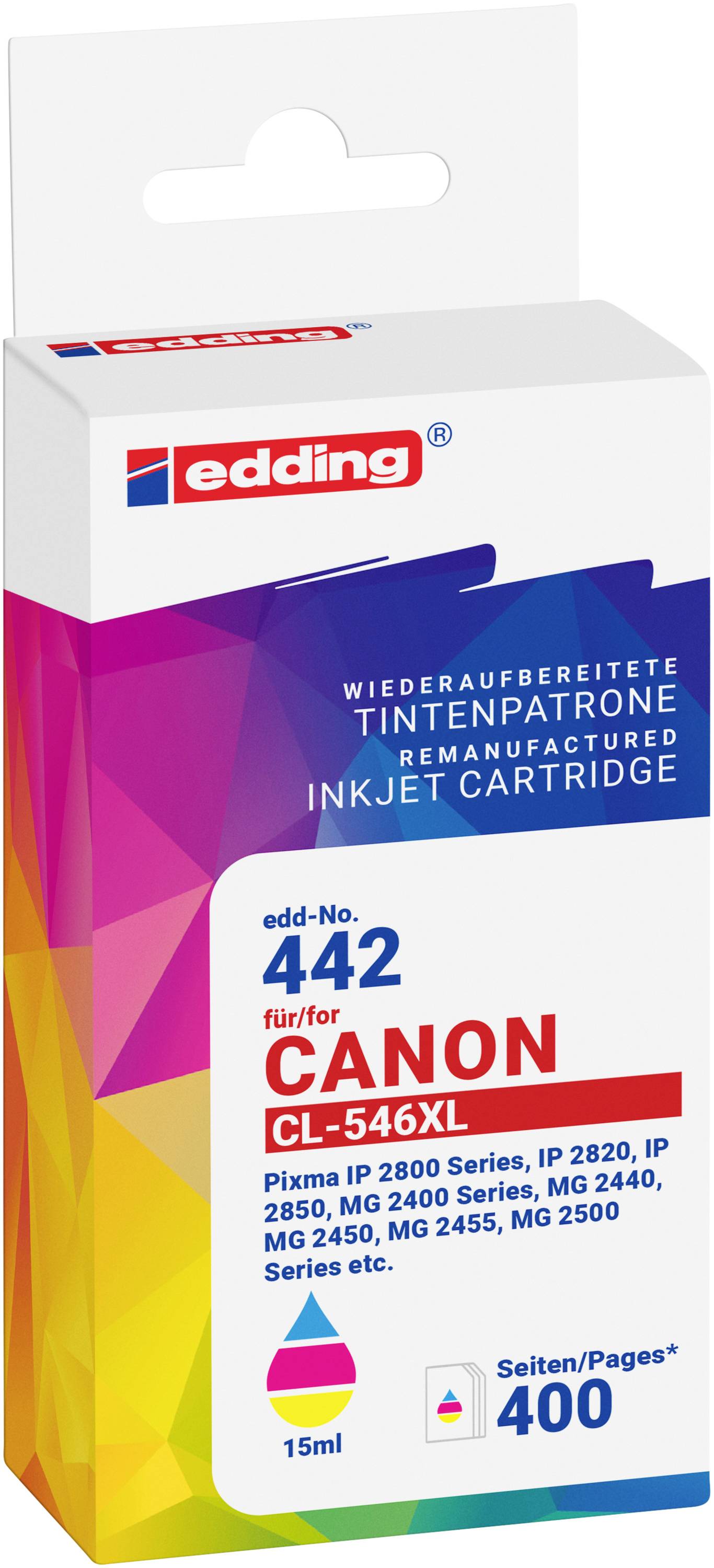Edding Druckerpatrone ersetzt Canon CL-546XL Kompatibel Color EDD-442 18-442