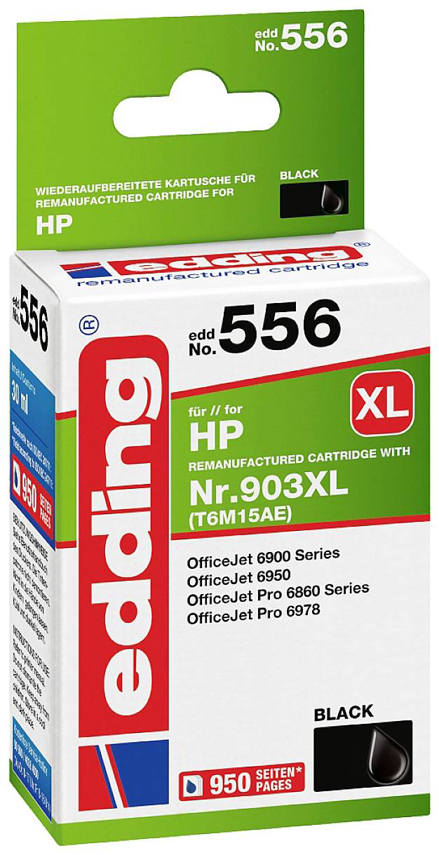 Edding Druckerpatrone ersetzt HP 903XL (T6M15AE) Kompatibel Schwarz EDD-556 18-556