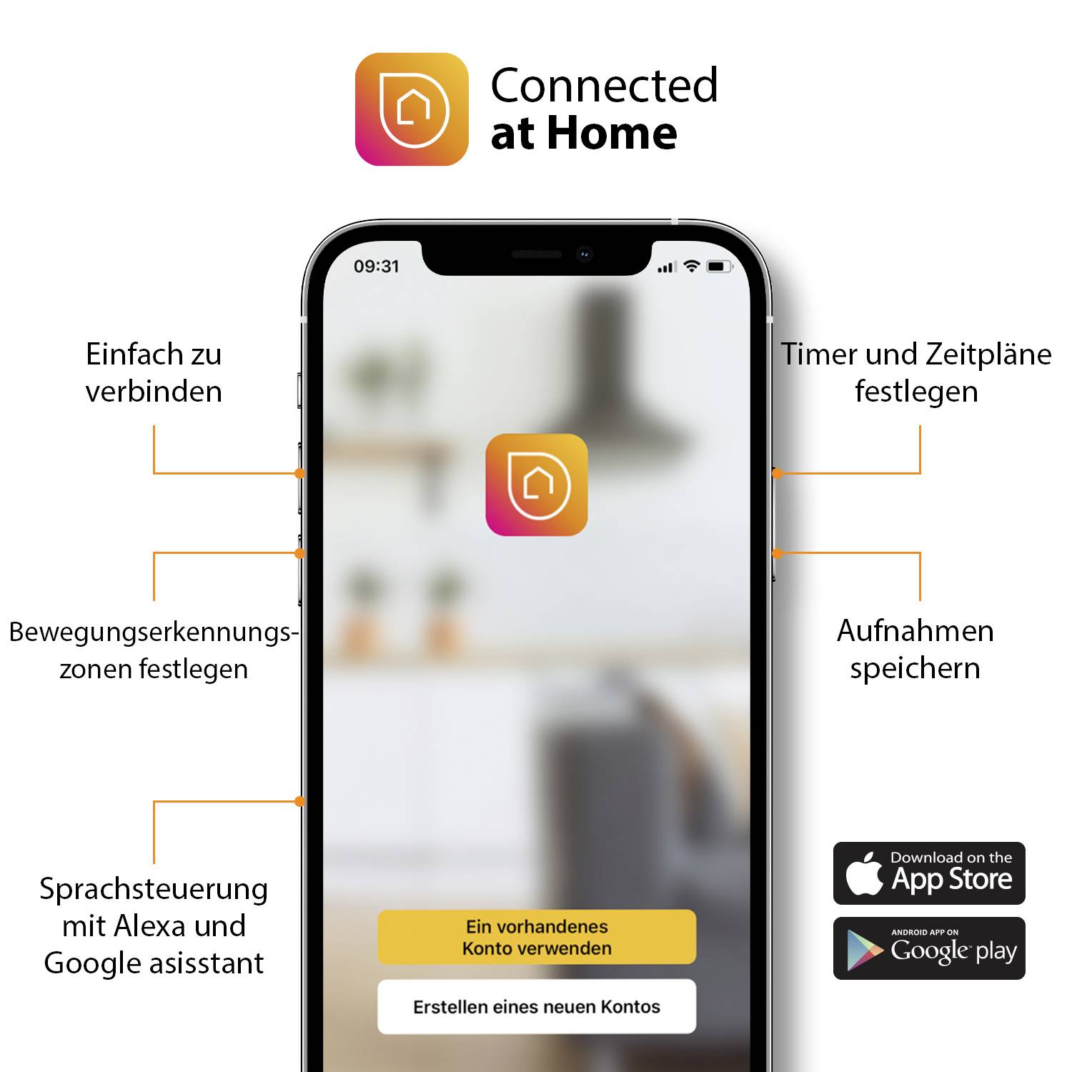 Smartwares CIP-37350 WLAN IP Überwachungskamera 1920 x 1080 Pixel