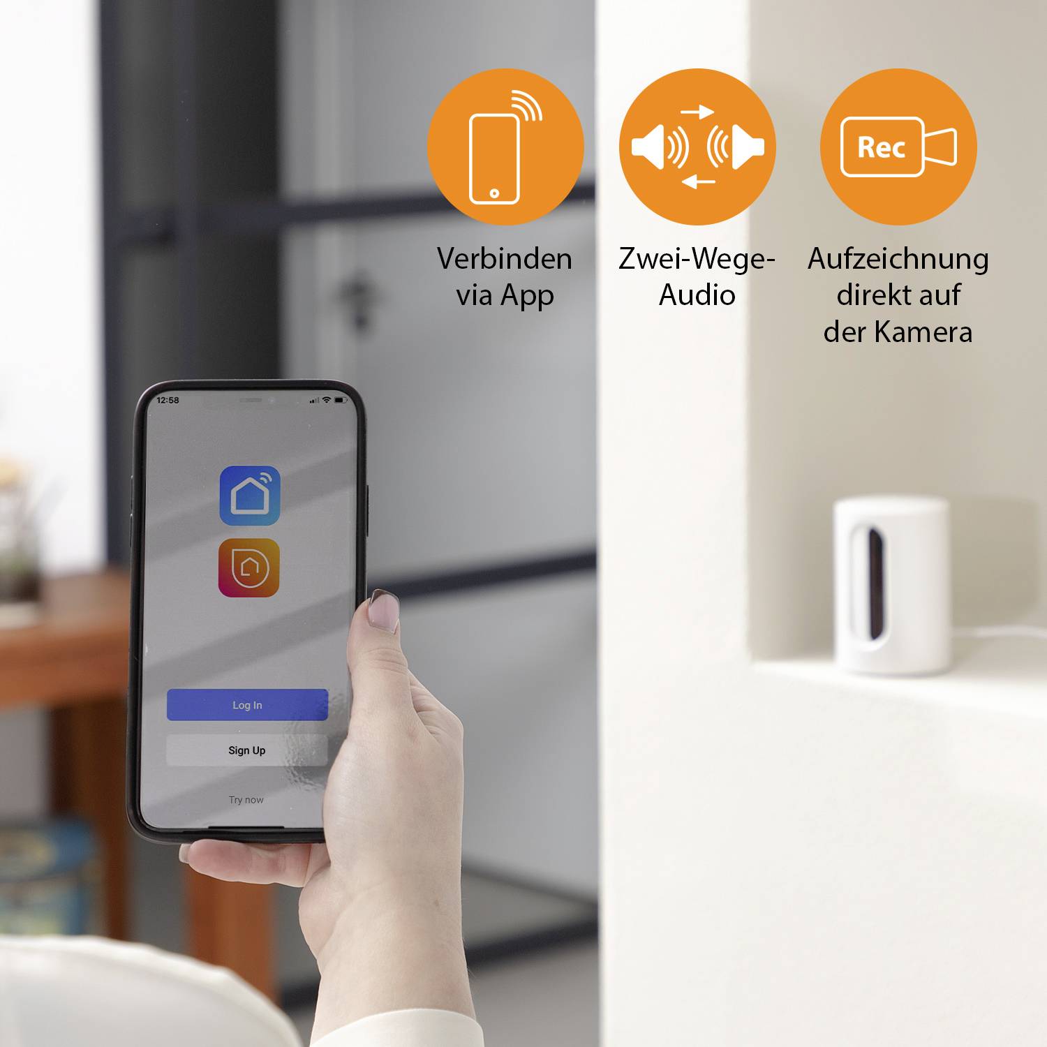 Smartwares CIP-37350 WLAN IP Überwachungskamera 1920 x 1080 Pixel