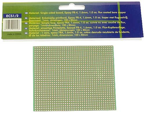 Velleman ECS1/2 Europlatine (L x B) 80 mm x 100 mm Inhalt 1 St.