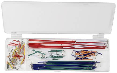 Velleman WJW140 Steckbrücken-Set Rot, Orange, Gelb, Grün, Blau, Grau, Schwarz