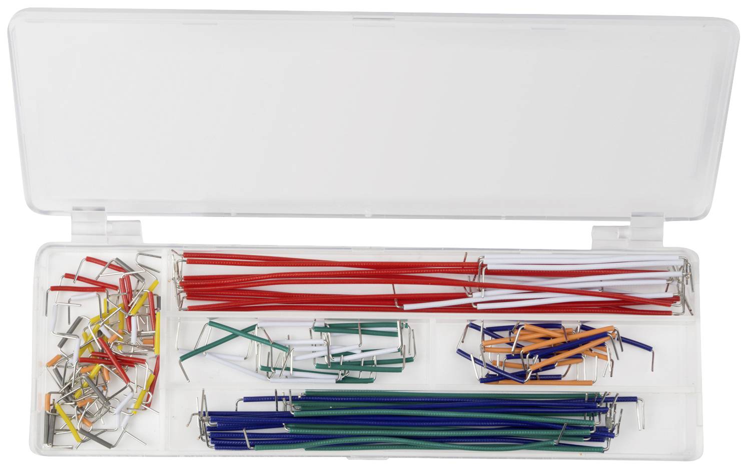 Velleman WJW140 Steckbrücken-Set Rot, Orange, Gelb, Grün, Blau, Grau, Schwarz