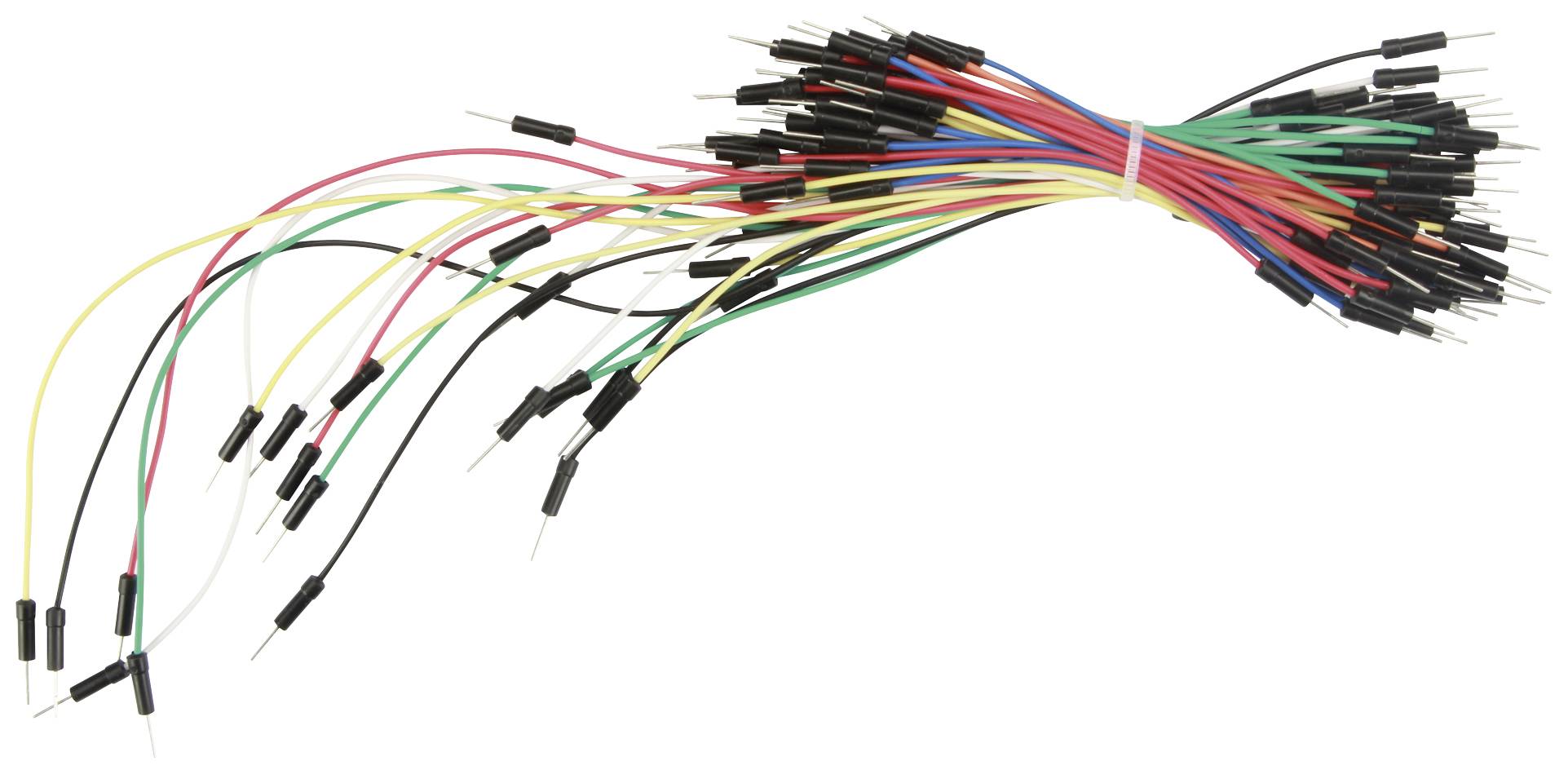 Velleman WJW009N Steckbrücken-Set Rot, Orange, Gelb, Grün, Blau, Weiß, Schwarz