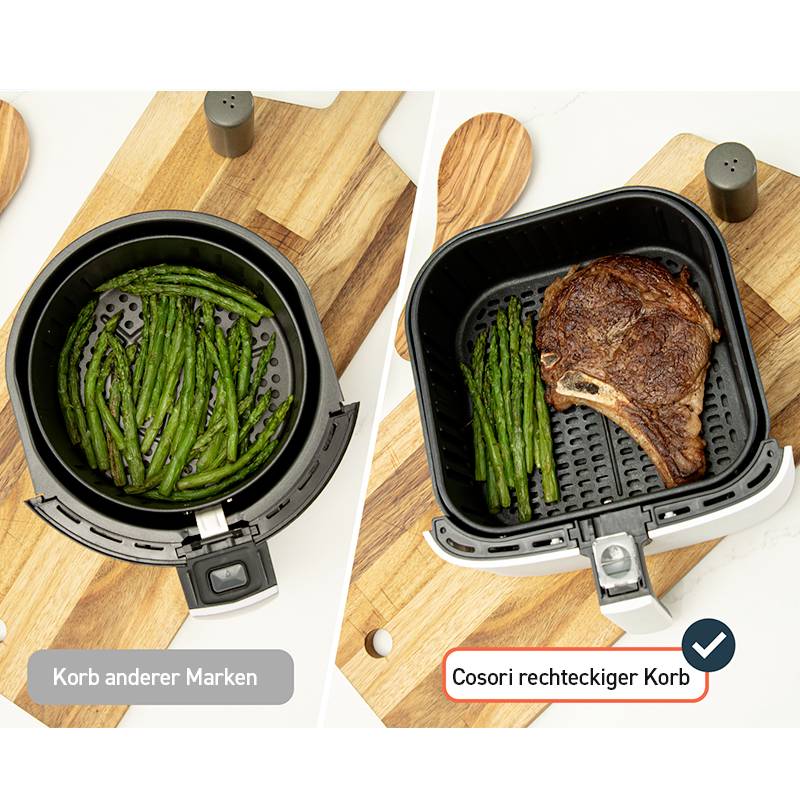 Cosori CP158-AF-RXW Heißluft-Fritteuse 5.5l 1700W Antihaftbeschichtung, BPA-frei, mit Display, Timerfunktion, Überhitzungsschutz