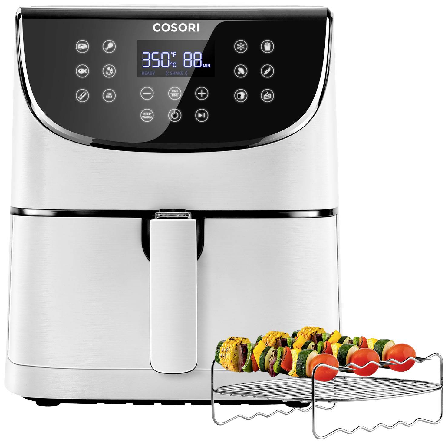 Cosori CP158-AF-RXW Heißluft-Fritteuse 5.5l 1700W Antihaftbeschichtung, BPA-frei, mit Display, Timerfunktion, Überhitzungsschutz