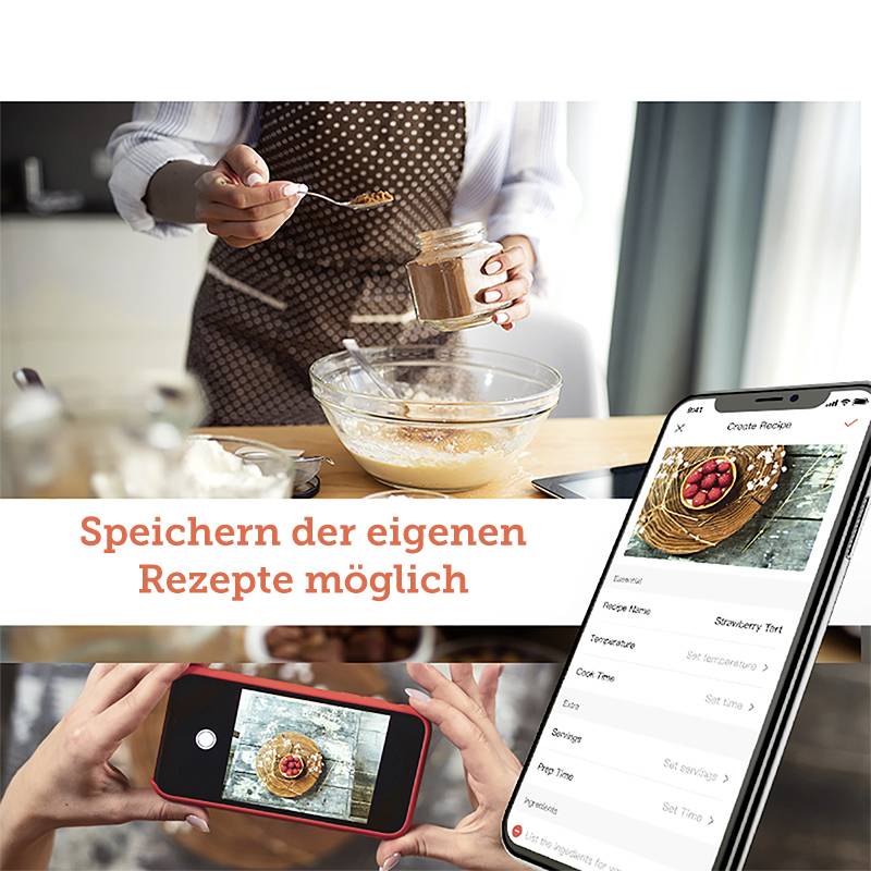 Cosori CS158-AF-RXB Heißluft-Fritteuse 5.5l 1700W App steuerbar, Antihaftbeschichtung, mit Display, BPA-frei, Überhitzungsschutz