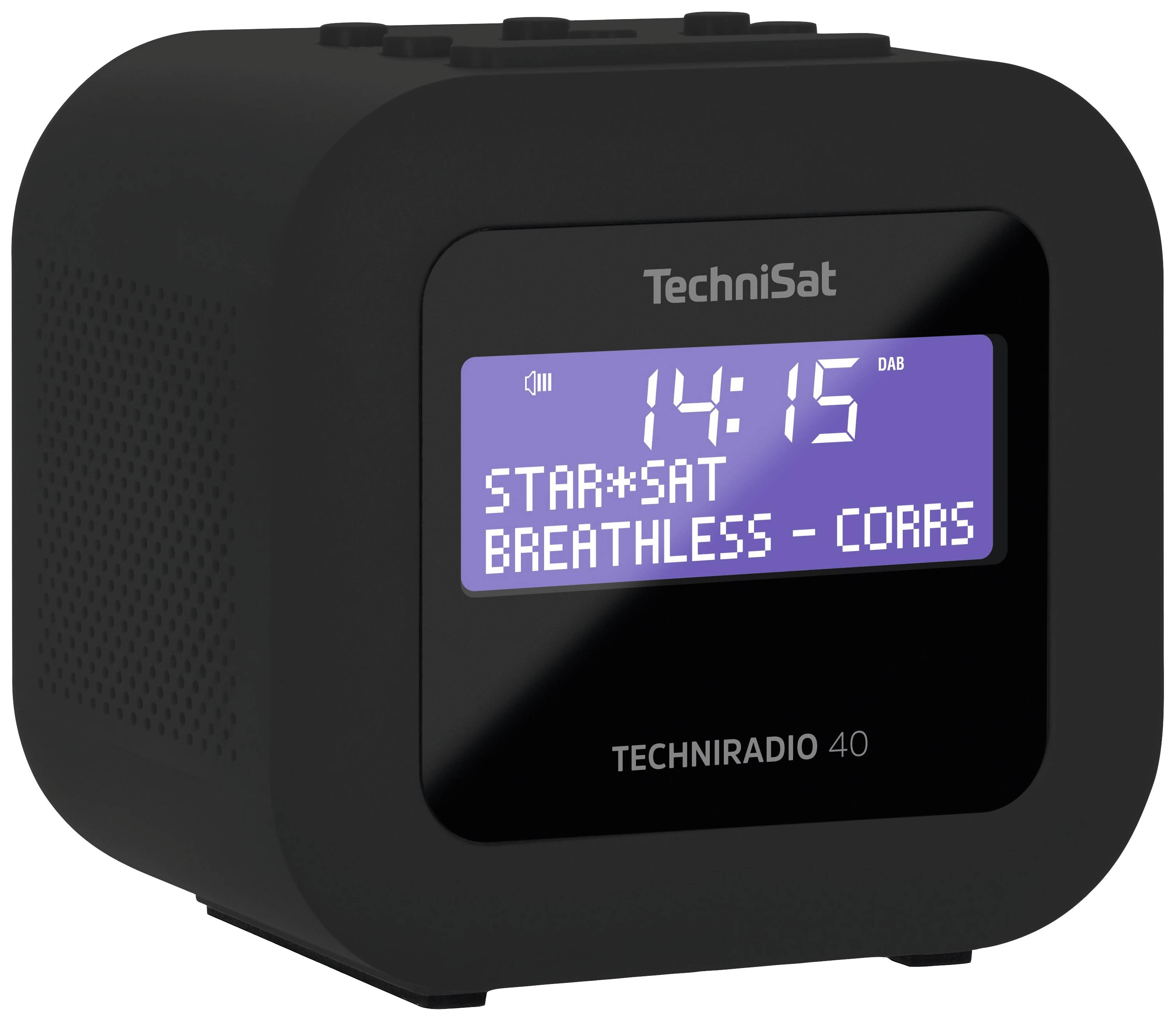 TechniSat TECHNIRADIO 40 Taschenradio DAB+, UKW Weckfunktion, Inkl. Lautsprecherbox Schwarz