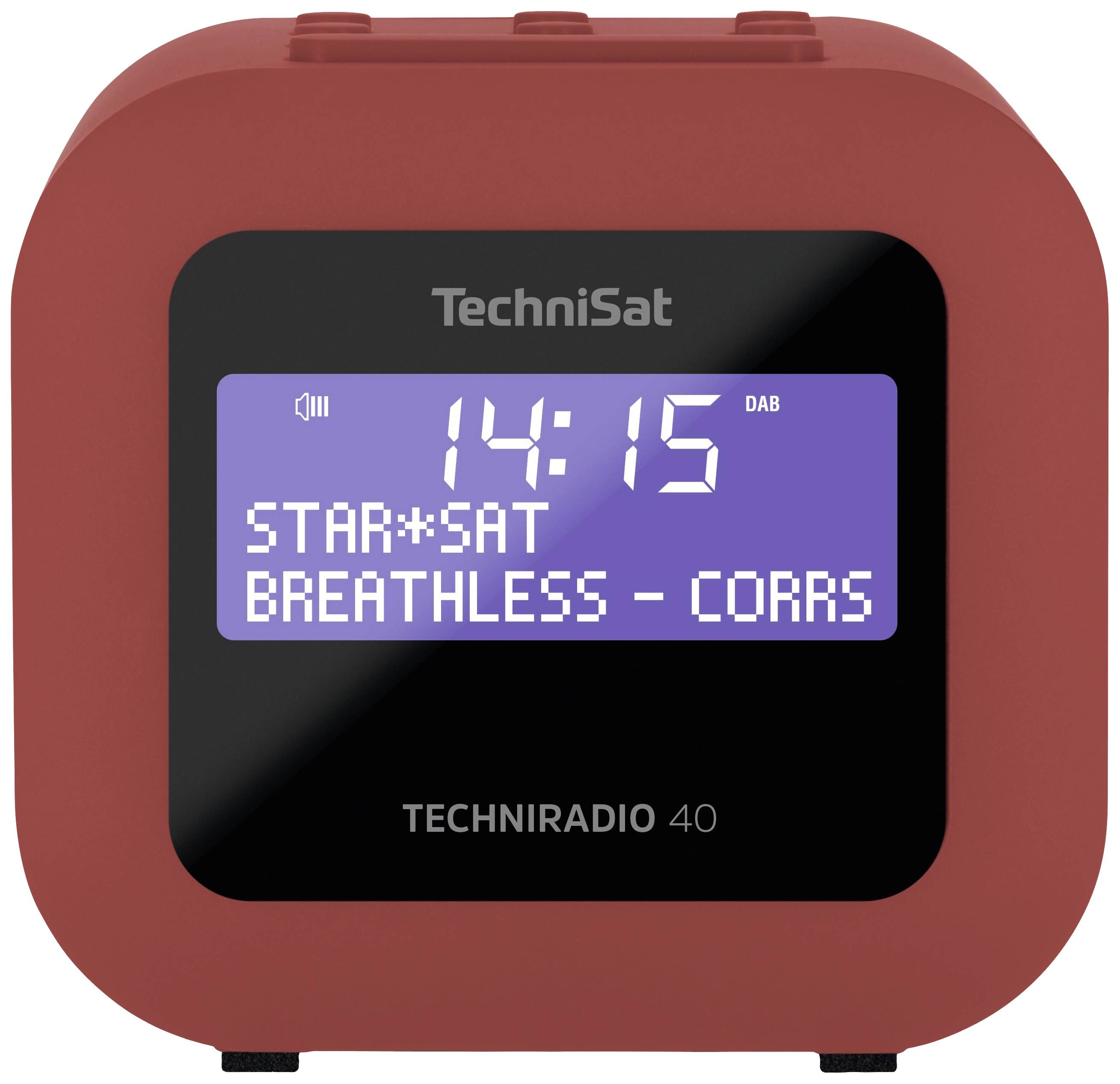 TechniSat TECHNIRADIO 40, rot Taschenradio DAB+, UKW Weckfunktion, Inkl. Lautsprecherbox Rot