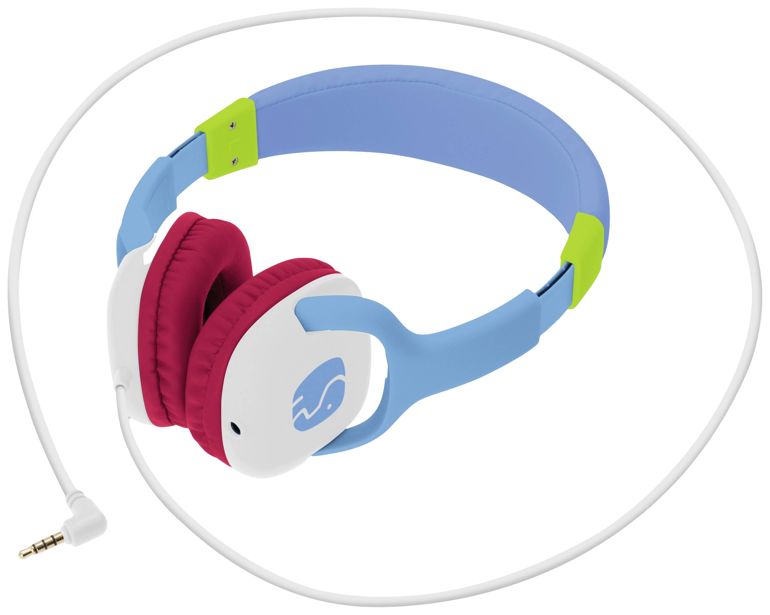 TechniSat TECHNIFANT Hörchen mit Kabel, blau Kinder Over Ear Kopfhörer kabelgebunden Blau, Weiß, Rot