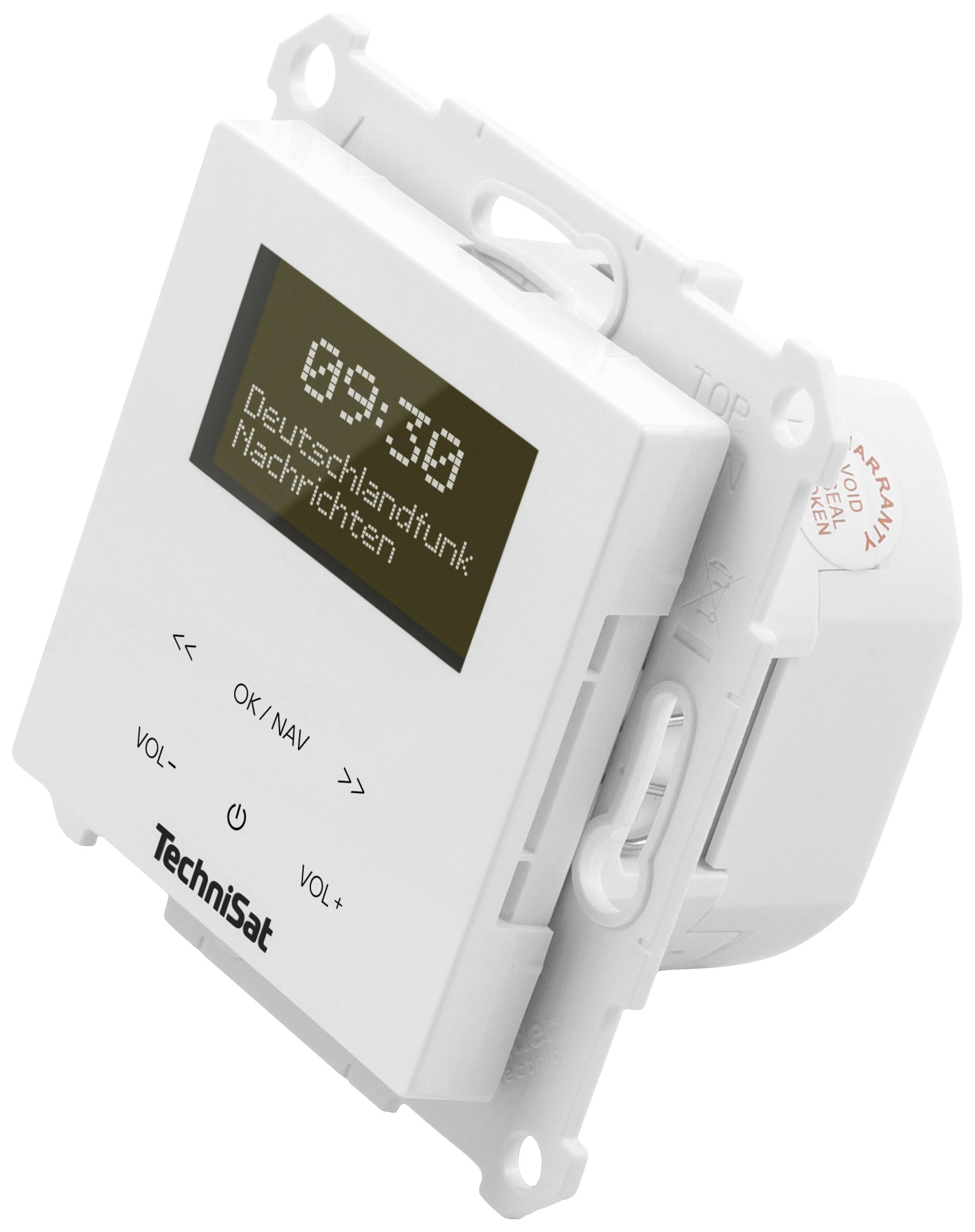 TechniSat DIGITRADIO UP 55, weiß Steckdosenradio DAB+, UKW Bluetooth® Inkl. Lautsprecherbox, Weckfunktion Weiß