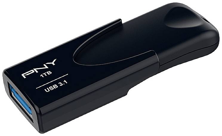 PNY Attaché 4 USB-Stick 1 TB Schwarz FD1TBATT431KK-EF USB-A (USB 3.1 Gen 1)