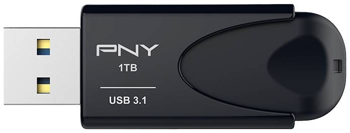 PNY Attaché 4 USB-Stick 1 TB Schwarz FD1TBATT431KK-EF USB-A (USB 3.1 Gen 1)