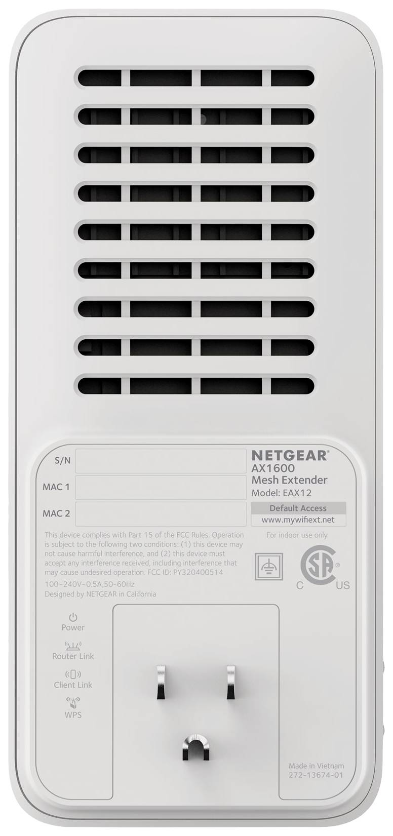 NETGEAR EAX12 einzeln Mesh-Netzwerk 1.6 GBit/s 2.4 GHz, 5 GHz