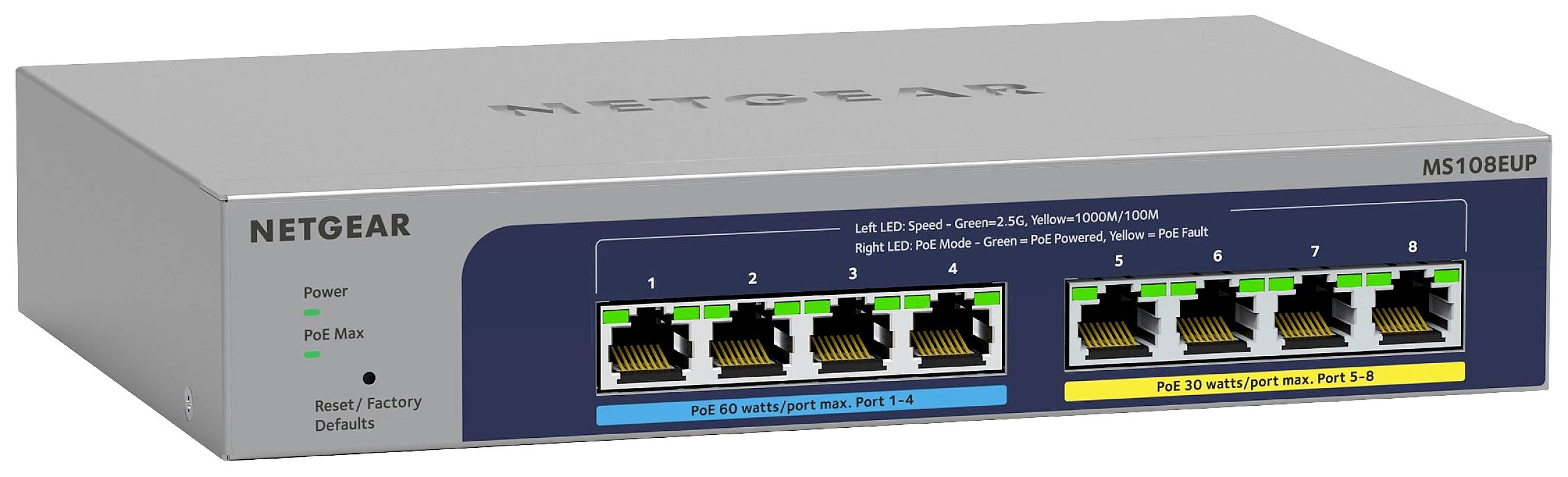 NETGEAR MS108EUP Netzwerk Switch MS108EUP-100EUS 2.5 GBit/s