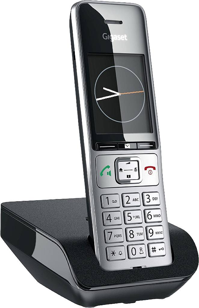 Gigaset COMFORT 500 DECT, GAP Schnurloses Telefon analog Babyphone, Freisprechen, für Hörgeräte kompatibel, Headsetanschluss
