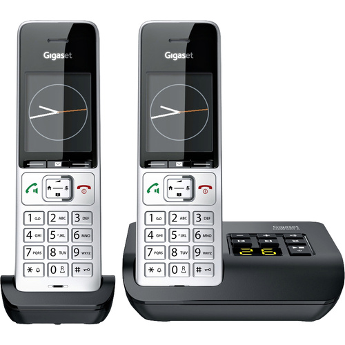 Gigaset COMFORT 500A duo DECT, GAP Schnurloses Telefon analog Babyphone, Freisprechen, für Hörgeräte kompatibel, Headsetanschluss
