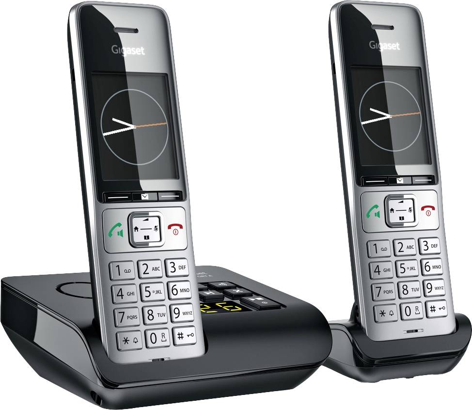 Gigaset COMFORT 500A duo DECT, GAP Schnurloses Telefon analog Babyphone, Freisprechen, für Hörgeräte kompatibel, Headsetanschluss
