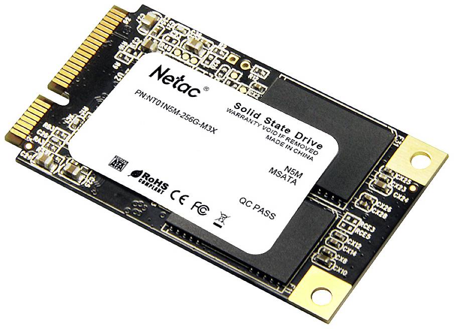 Netac Technology N5M 256GB Interne mSATA SSD mSATA Retail NT01N5M-256G-M3X