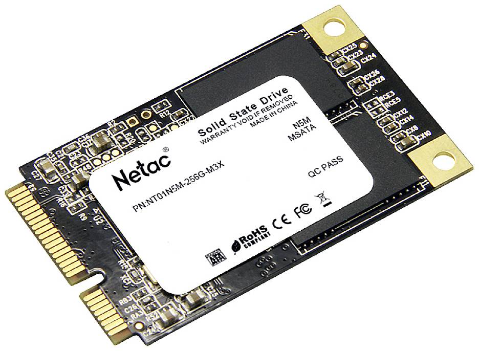 Netac Technology N5M 256GB Interne mSATA SSD mSATA Retail NT01N5M-256G-M3X