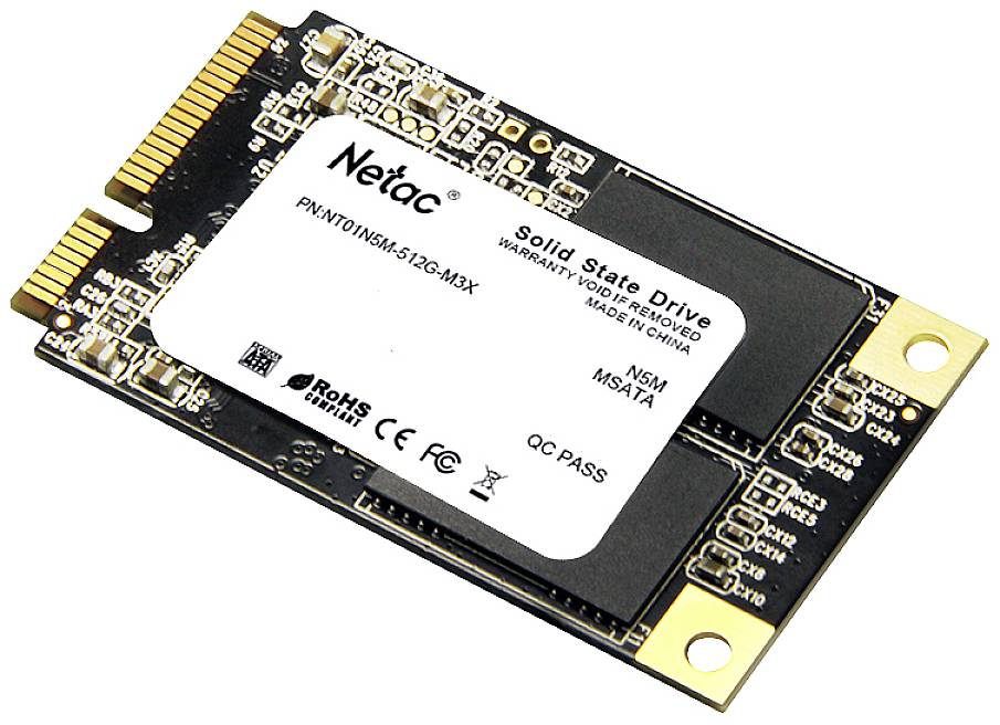 Netac Technology N5M 512GB Interne mSATA SSD mSATA Retail NT01N5M-512G-M3X