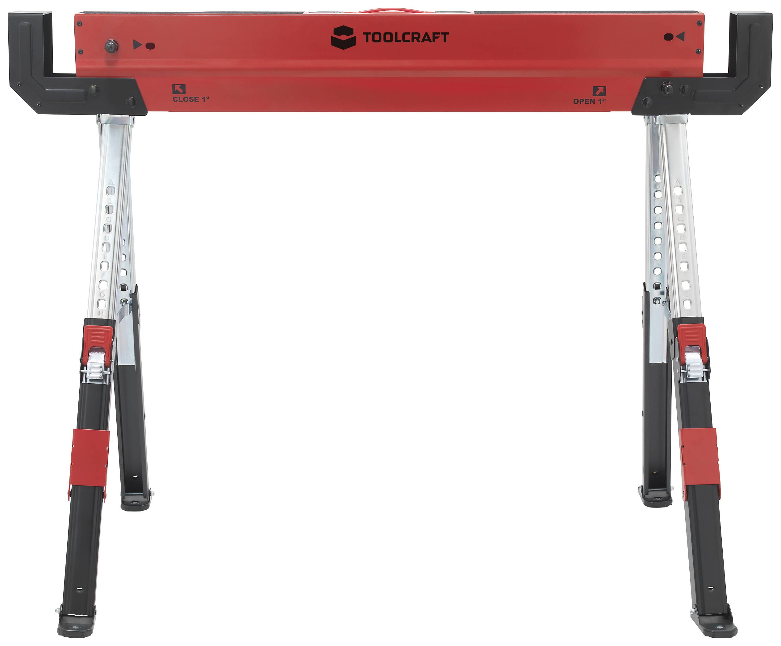 TOOLCRAFT TO-7726197 Stahl Sägebock höhenverstellbar 300kg (B x H x T) 520 x 620 x 1088mm 9.3kg 1St.