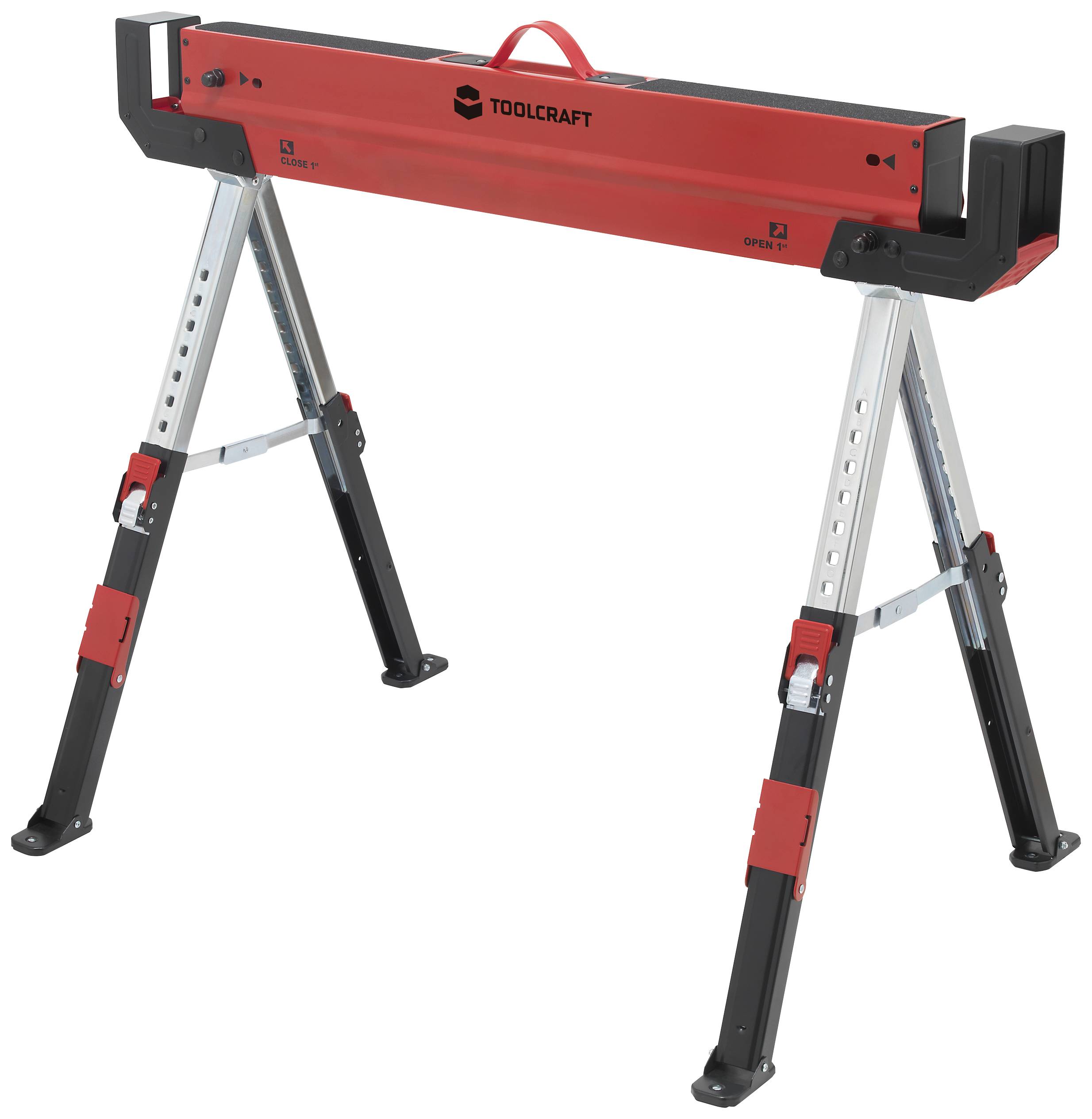 TOOLCRAFT TO-7726197 Stahl Sägebock höhenverstellbar 300kg (B x H x T) 520 x 620 x 1088mm 9.3kg 1St.