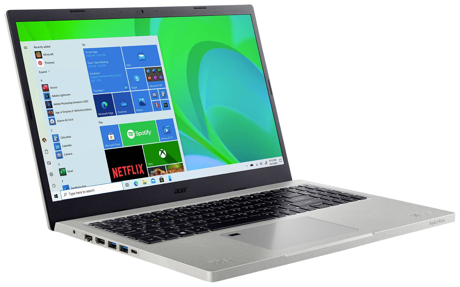 Acer Notebook Aspire Vero AV15-51-78SE 39.6 cm (15.6 Zoll) Full HD Intel® Core™ i7 i7-1195G7 16 GB RAM 1000 GB SSD Intel Iris Xe Win 11 Home Gr