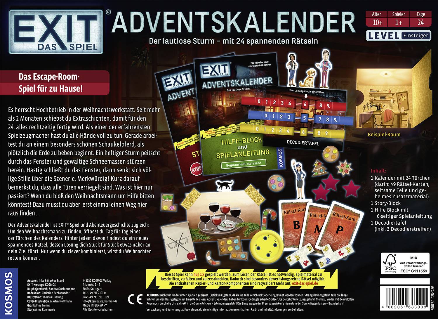 Kosmos EXIT® Das Spiel Adventskalender Rätsel Adventskalender digitalo