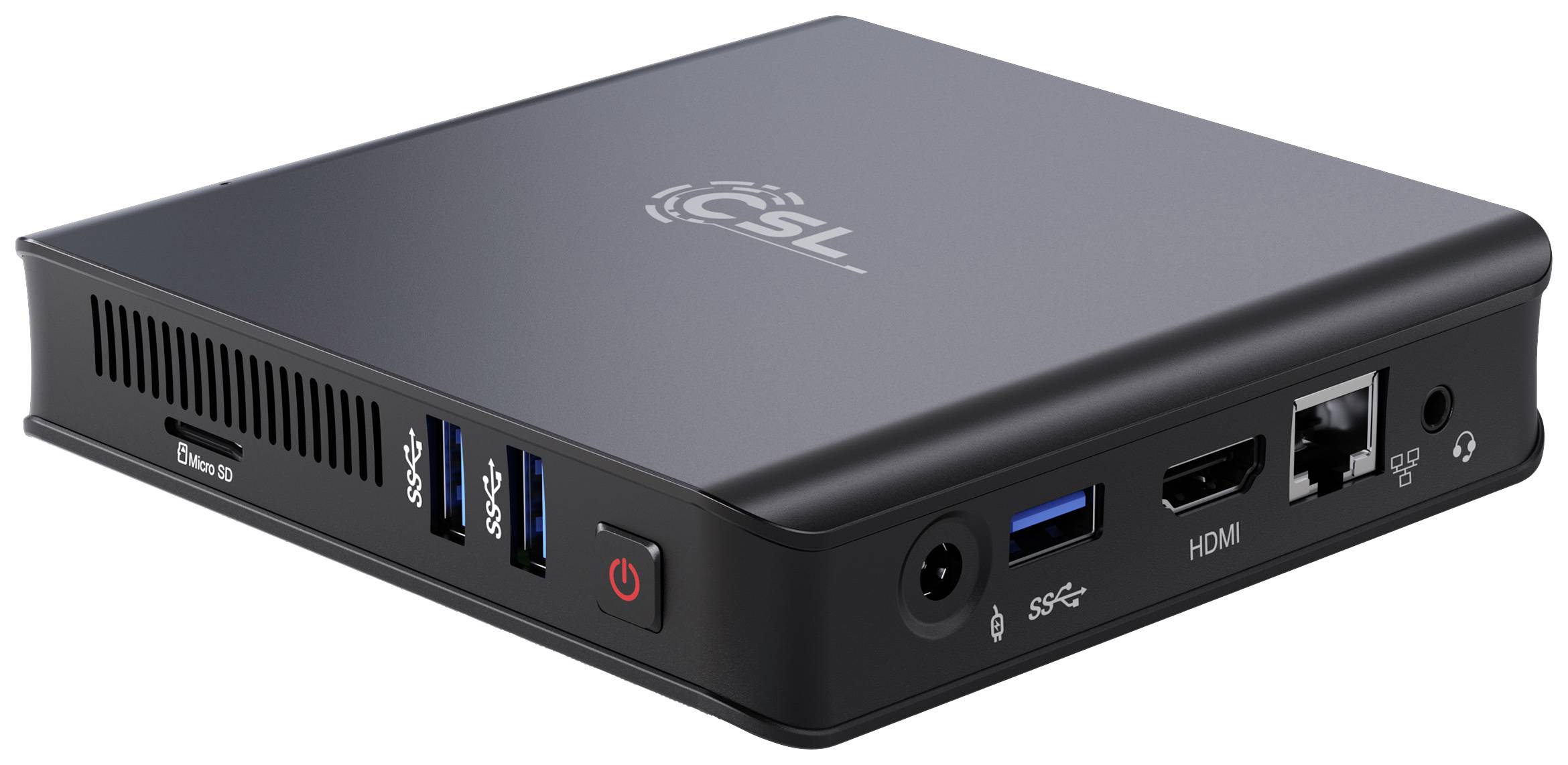 CSL Computer Narrow Box Ultra HD Compact v4 Mini PC Intel N4120 (4 x 1.1 GHz / max. 2.6 GHz) 4 GB R