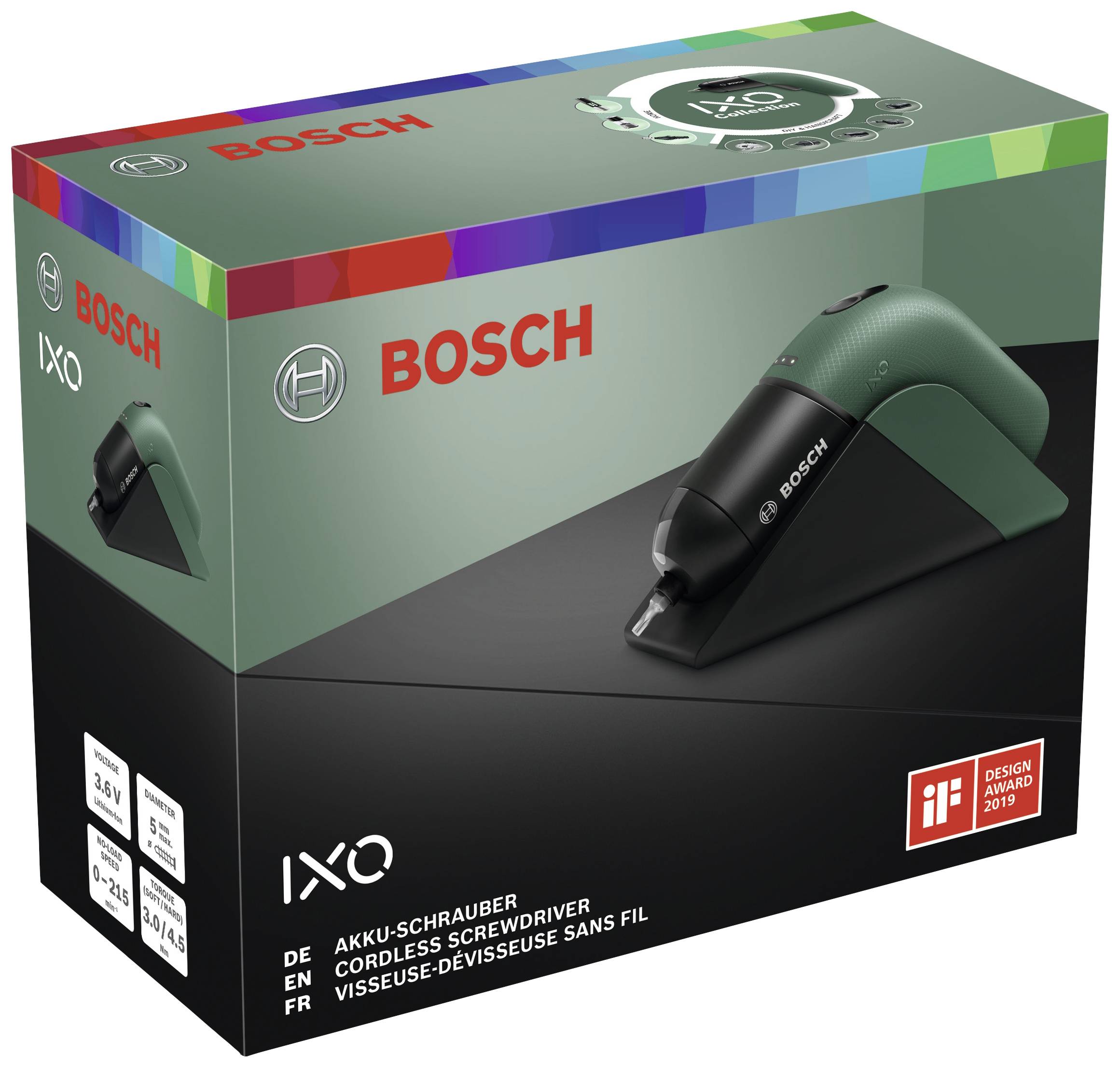 Bosch Home and Garden IXO VI (Charger Set), B-Ware 06039C7003920 Akku-Schrauber B-Ware (beschädigte / fehlende Verpackung) 3.6V