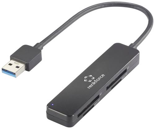 Renkforce RF-PCR-220 Externer Speicherkartenleser USB-A (USB 3.2 Gen 1) Schwarz