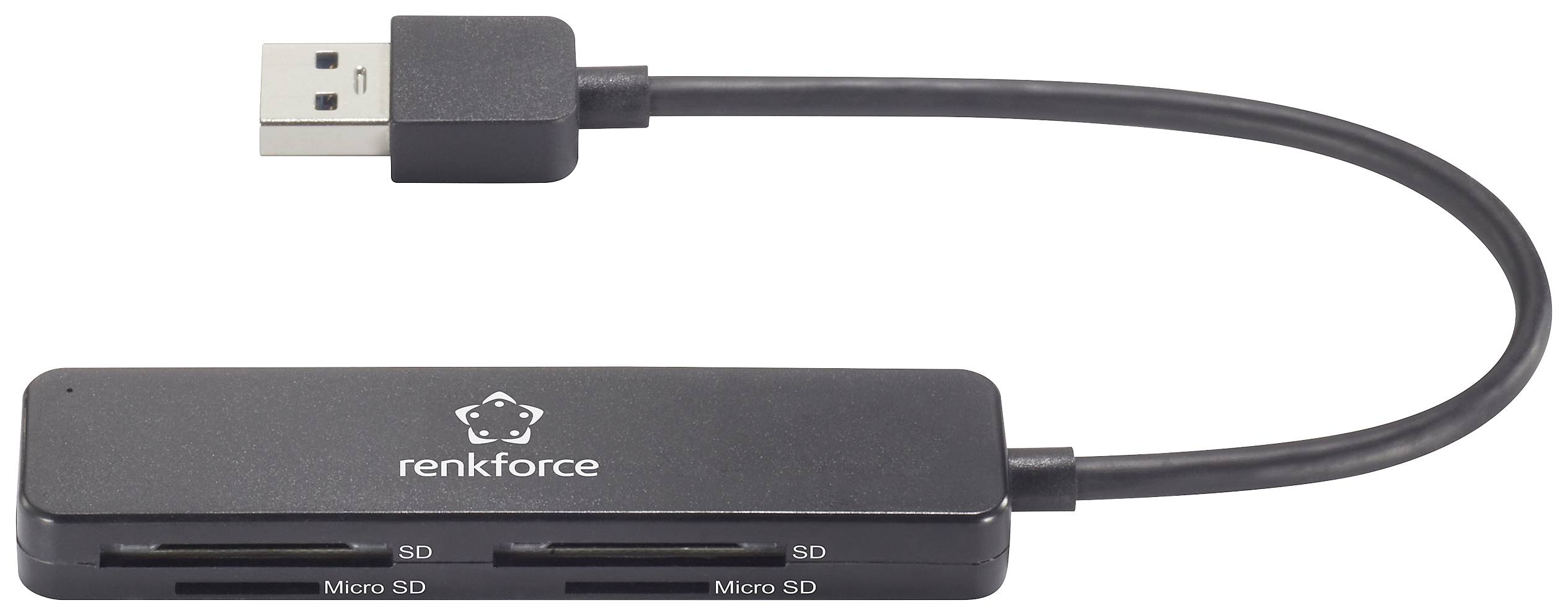 Renkforce RF-PCR-220 Externer Speicherkartenleser USB-A (USB 3.2 Gen 1) Schwarz