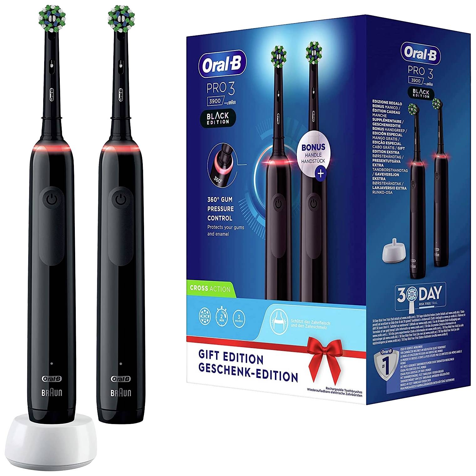 Oral-B Pro 3 3900 3900 Elektrische Zahnbürste Rotierend/Oszilierend/Pulsieren Schwarz