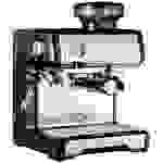 Graef ESM 802 Espressomaschine mit Siebträger Schwarz, Edelstahl 1600W mit Heißwasserauslass, mit Mahlwerk