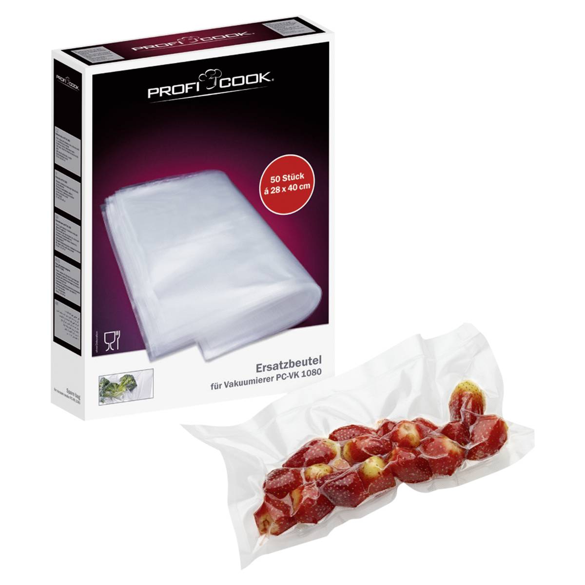 Profi Cook 8910152 50x Vakuumbeutel groß 28x40cm