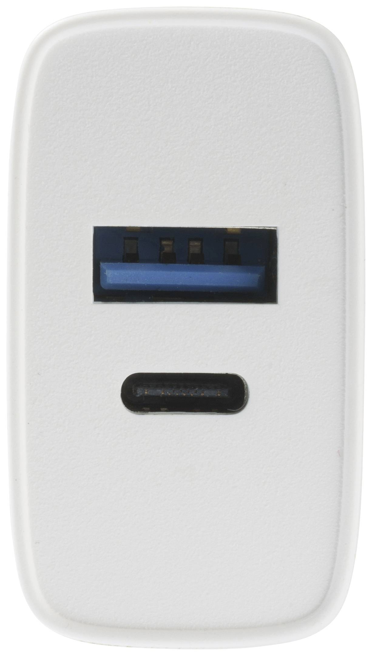 Vivanco TCVVDUALUSB20W USB Ladegerät 20W 1x USB-A, 1x USB-C® USB PD Weiß Schnellladegerät