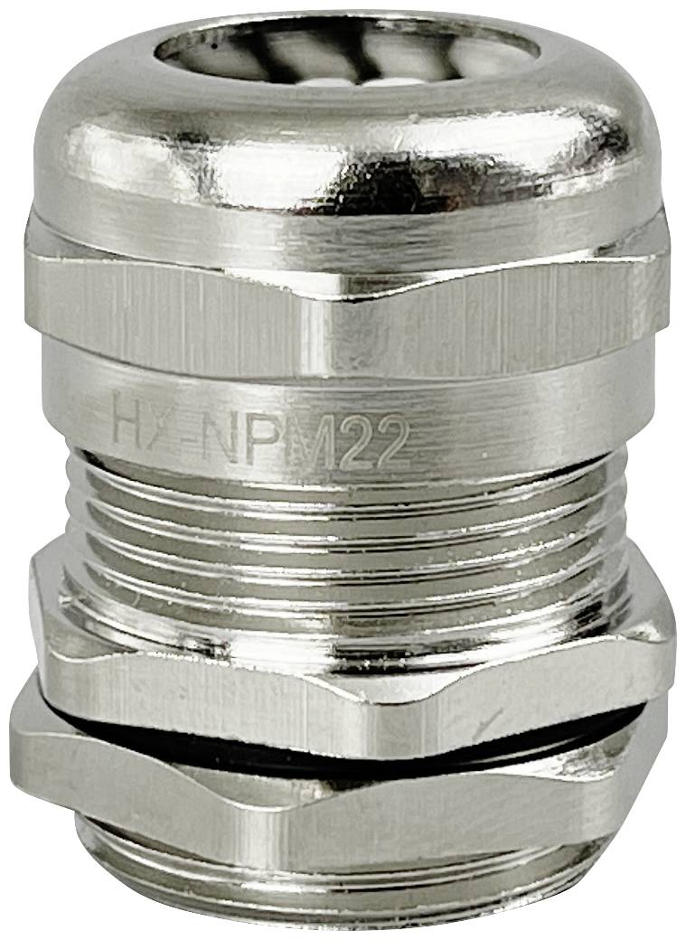 TRU COMPONENTS TC-10302836 Kabelverschraubung M22 Messing (vernickelt) Metall 1 St.