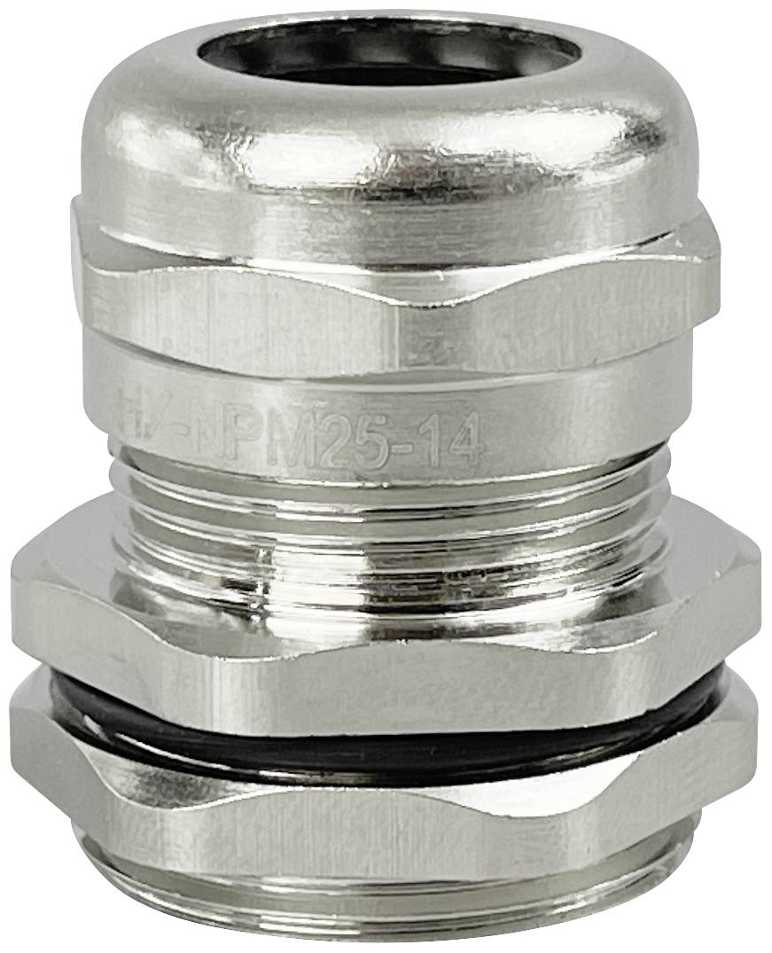 TRU COMPONENTS TC-10302840 Kabelverschraubung M25 Messing (vernickelt) Metall 1 St.