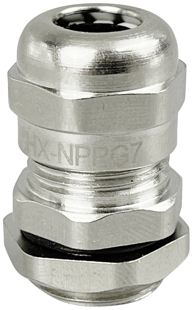 TRU COMPONENTS TC-10302868 Kabelverschraubung PG7 Messing (vernickelt) Metall