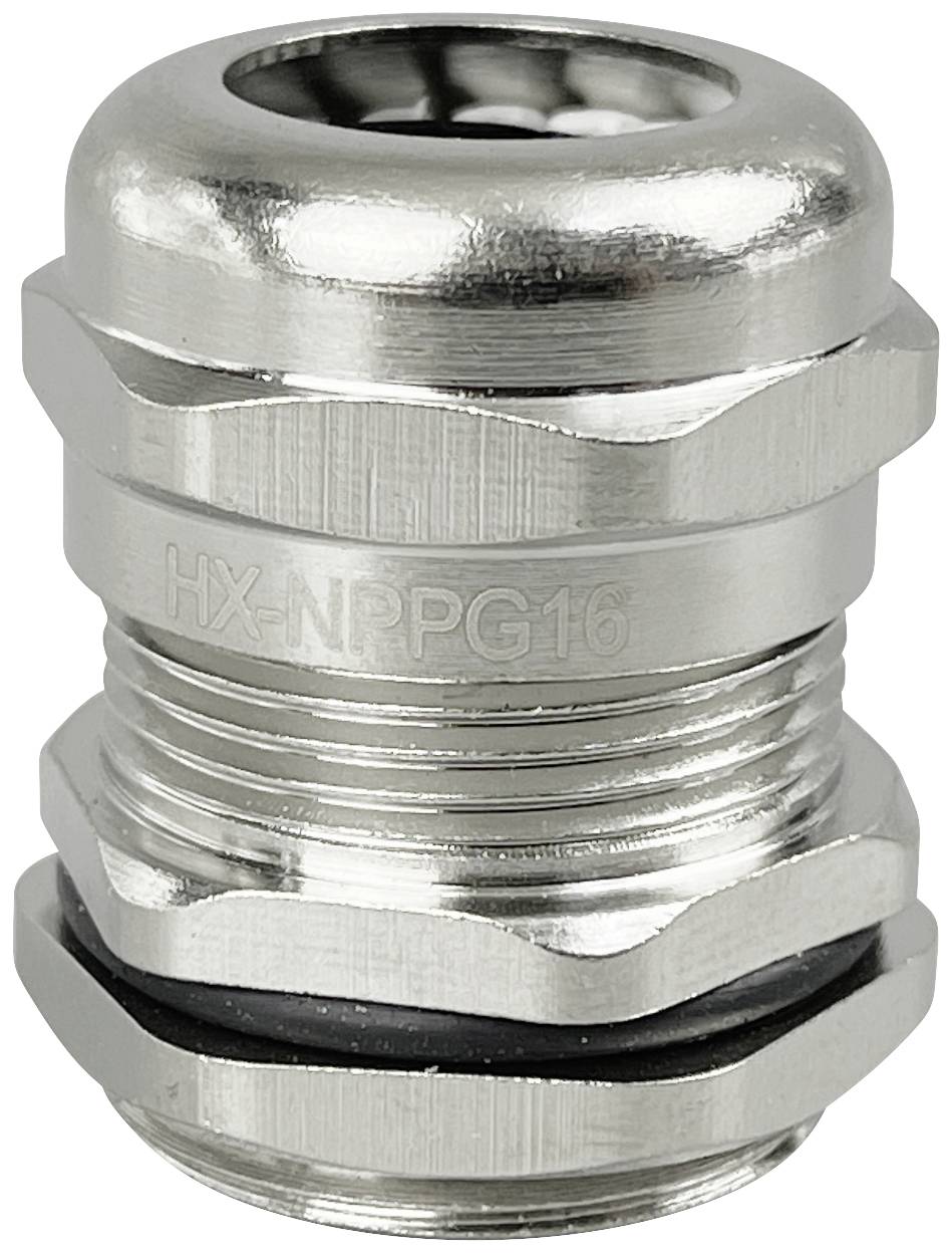 TRU COMPONENTS TC-10302884 Kabelverschraubung PG16 Messing (vernickelt) Metall 1 St.