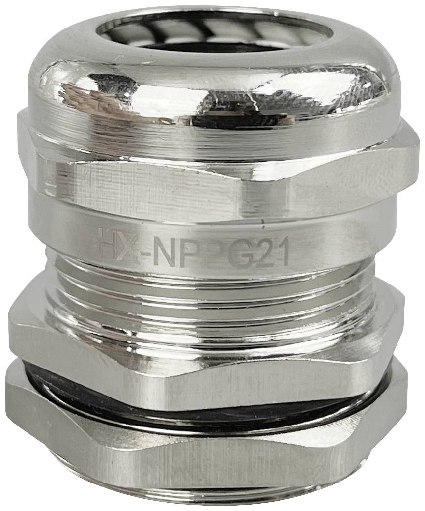 TRU COMPONENTS TC-10302888 Kabelverschraubung PG21 Messing (vernickelt) Metall 1 St.