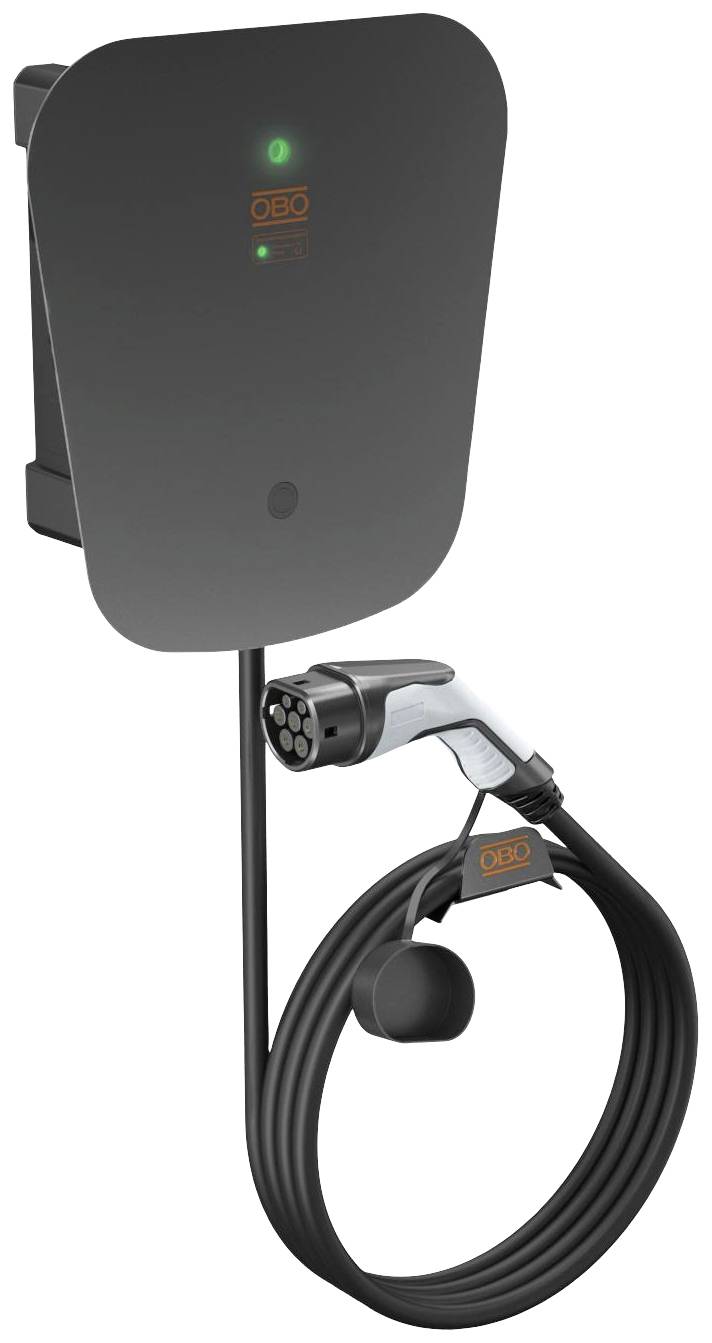 OBO Bettermann WB AC BL SPD Wallbox Typ 2 Mode 3 32A Anzahl Anschlüsse 1 22kW Schlüsselschalter + Überspannungsschutz