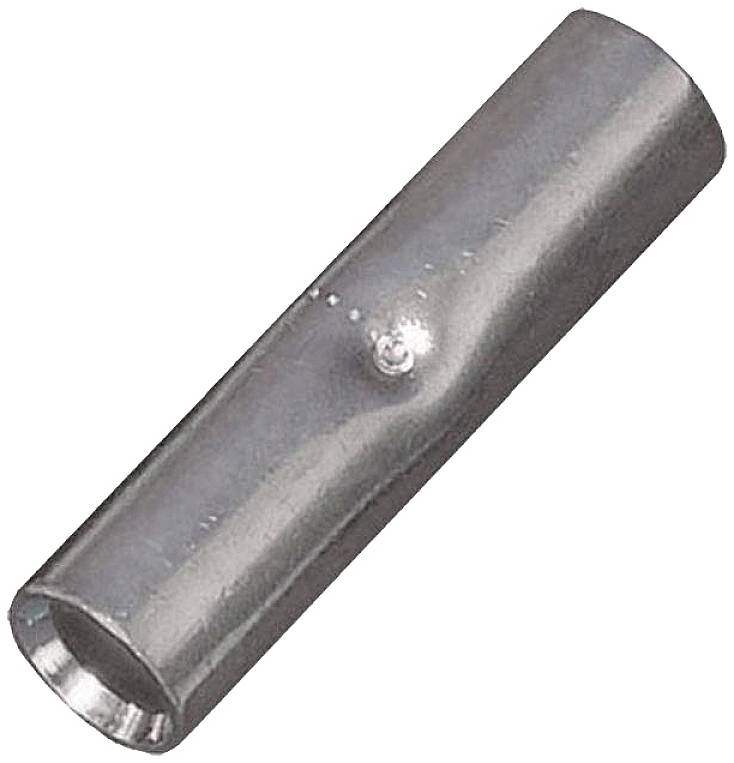 Metallischer, zylindrischer Gegenstand mit sichtbarer, kleiner Ausbuchtung auf einer Seite.