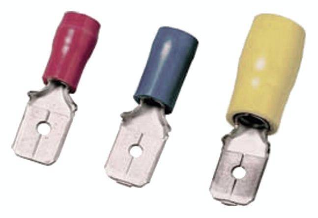 Intercable Flachstecker Steckbreite: 2.80 mm Steckdicke: 0.80 mm Teilisoliert Rot 100 St.